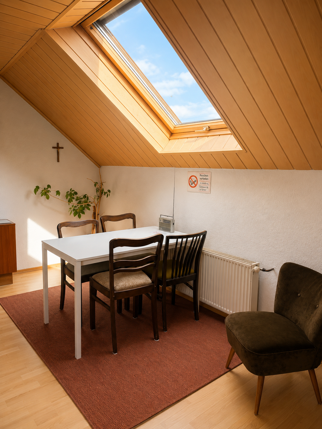 Essplatz im Monteurzimmer Graf